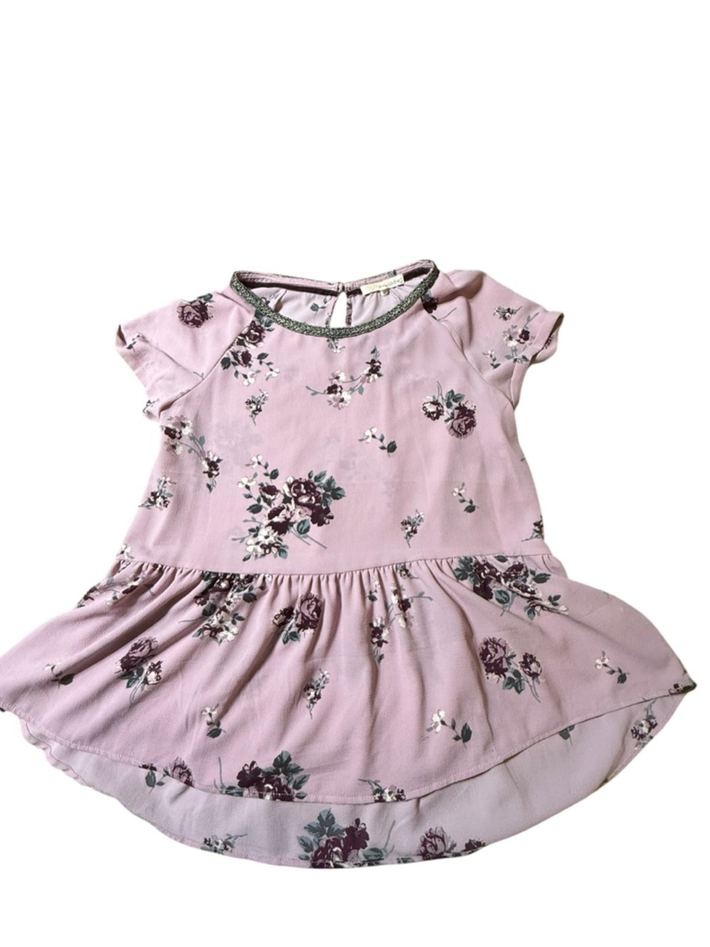 Rewind Womens Blouse Shirt Top Sz XL Short Sleeve Casual Soft Floral